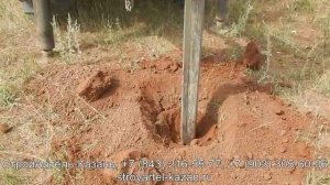 Фундамент. Бурение свай ф300 мм спецтехникой