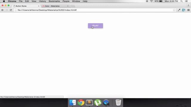 HTML5 - CSS3 - Material Design - Materialize CSS - #2 Button Style Effects - Basic