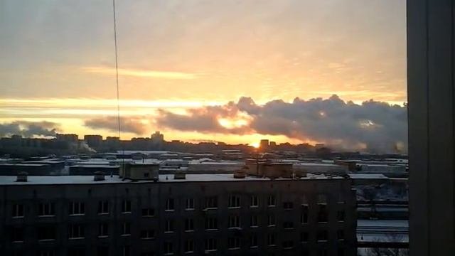 Восход солнца 31 декабря 2014г. Москва.
