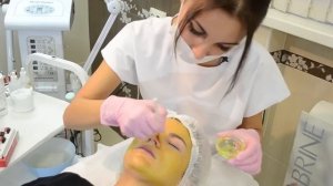 Желтый пилинг лица / омоложение кожи, сужение пор, как выровнять рельеф