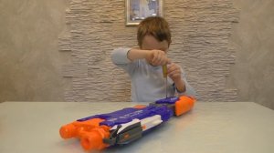 Нёрф Хайпер Фаер NERF N-STRIKE HYPERFIRE ELITE Распаковка заряжаем стреляем