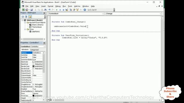 VBA UserForm 3 Dependent Combobox Dropdown List
