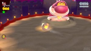 Super Mario 3D World - All Bosses with White Cat Mario