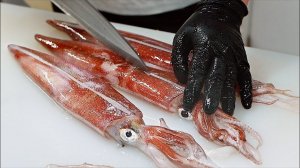 Японская еда - рыба фугу В САКЕ, осьминог, Кальмар морепродукты суши Япония.
