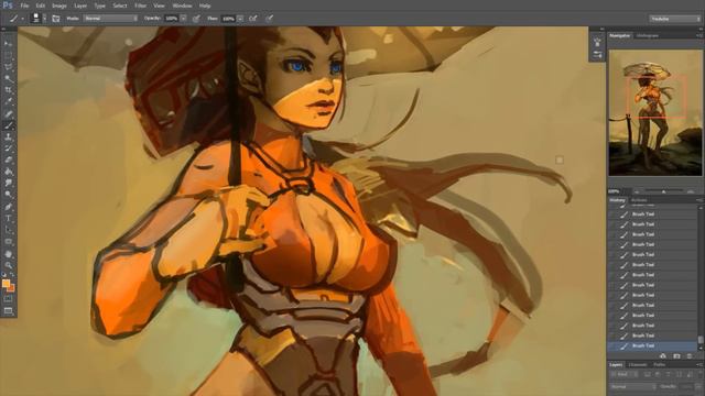 Speedpaint how to paint a sci-fi female character