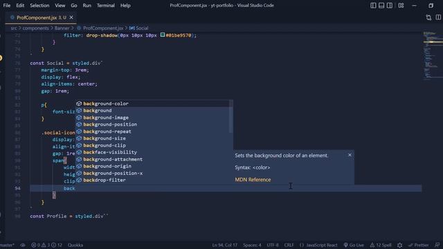 Part - 2 build responsive banner using React js and styled-components 2022