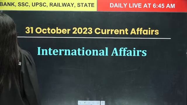 31 October 2023 Current Affairs | Current Affairs Today | Current Affairs 2023 | By Sushmita Ma'am смотреть онлайн