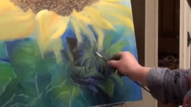 Эксклюзивный канал Сахарова! Картина маслом Подсолнух смотреть онлайн