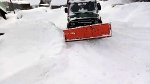чистка снега на УАЗ
