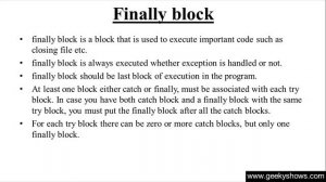 196. finally in Java Programming (Hindi)