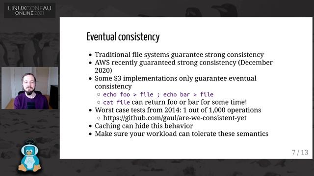 "A re-introduction to s3fs" - Andrew Gaul (LCA 2021 Online) смотреть онлайн