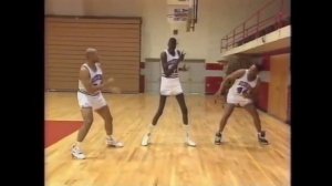Manute Bol Spars with Charles Barkley