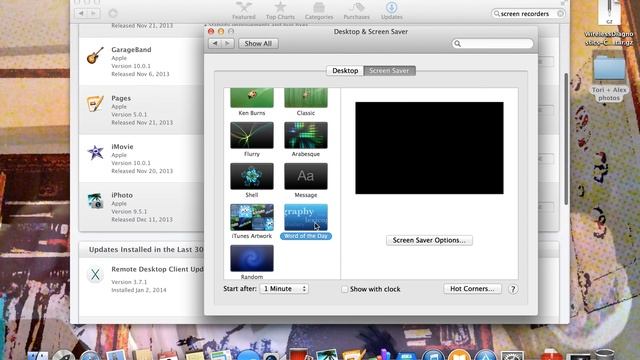 How to change your screen saver and desktop background on macbook pro with retna display