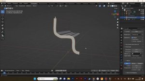 Лавочка из кривых в Blender!