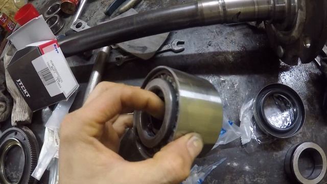 Замена заднего подшипника и шпилек Pajero2