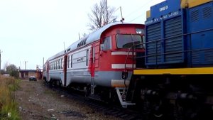 Возвращение дизель-поезда ДР1-011 в ОПМС-1 Решетниково