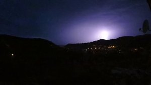 Шепси гроза ночью, Краснодарский край Черное море