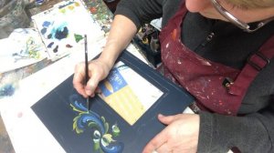 Rosemaling Tutorial -  transforming a doodle into a painted design - part 2 - Lise Lorentzen - ASMR