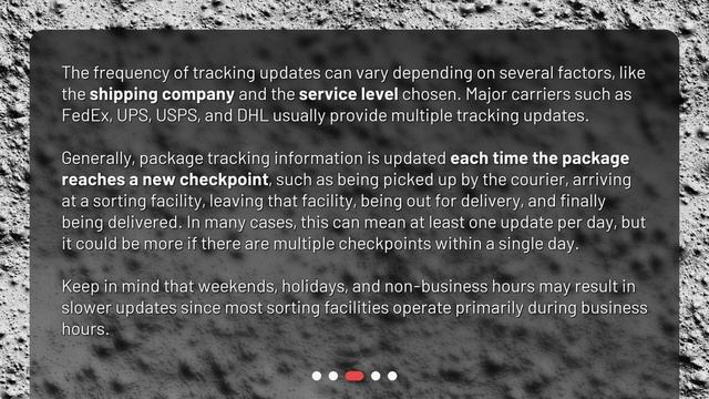 How often is the tracking information updated? смотреть онлайн