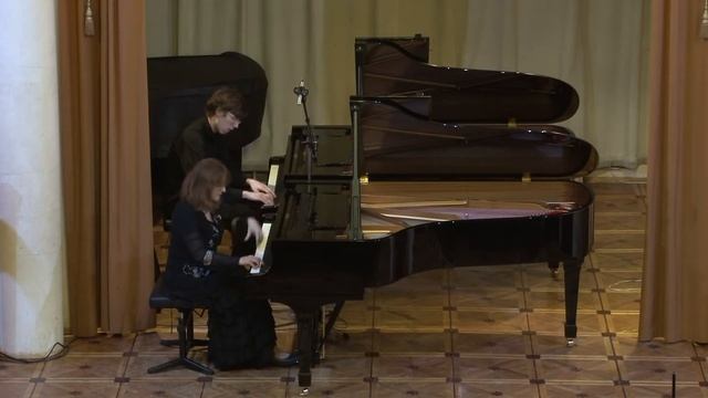 Рахманинов, Сюита для двух фортепиано, баркаролла. Татьяна Веретенникова, Николай Воронов. смотреть онлайн