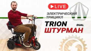 TRION Shturman DUAL - компактный, складной, 1000W | Обзор электротрицикла для пожилых