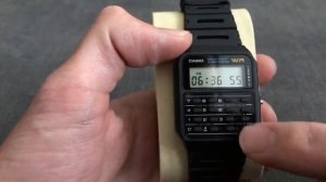 Casio CA-53W am/pm/24 hour Time, Date & Mute Settings Demonstration by Casio Watchers