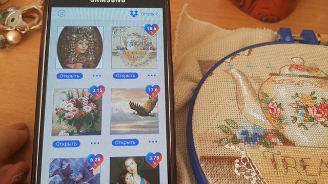 мой вышивальный(не вышивальный) март)))). готовая работа чайник для друга смотреть онлайн