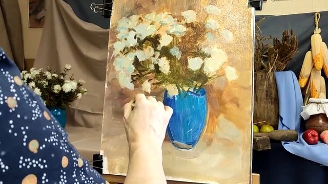 МАУ МКДЦ. Живопись маслом. Этюд. "Багульник" смотреть онлайн