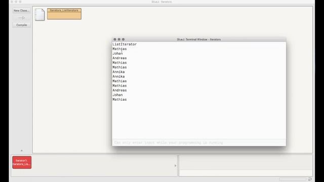 Iterator och ListIterator (BlueJ) смотреть онлайн