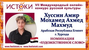 Хуссин Амир Мохамед Ахмед Махмуд, 13 лет. Египет, г. Хургада. "Клеветникам России"