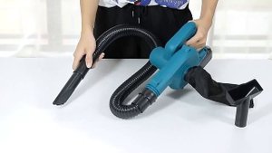 Воздуходувка аккумуляторная 2 в 1 с Алиэкспресс.Работает на выдув и всасывание.