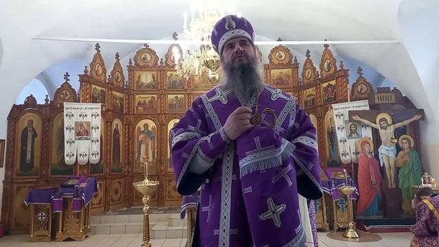 Всенощное Бдение. Проповедь Епископа Савватия. 13 день Великого Поста. смотреть онлайн