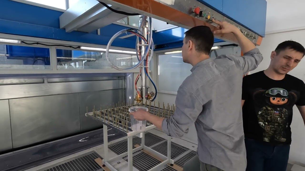 Видеоинструкция по смене ЛКМ на станке PROFI MAXI - г. Уфа  #робот #малярныйинструмент #маляр