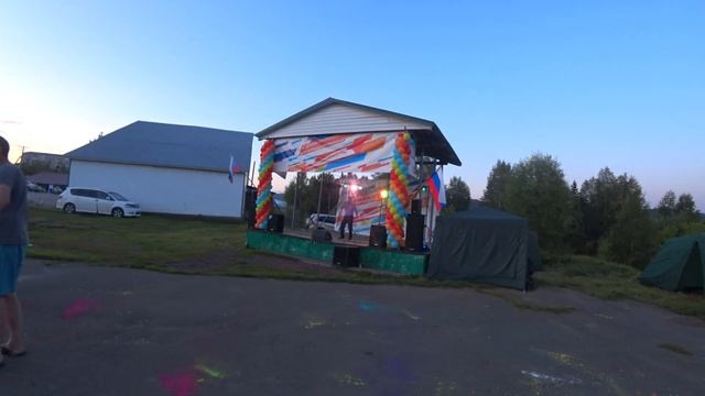 Начало танцев, День железнодорожника.Кошурниково.06.08.2022 год.