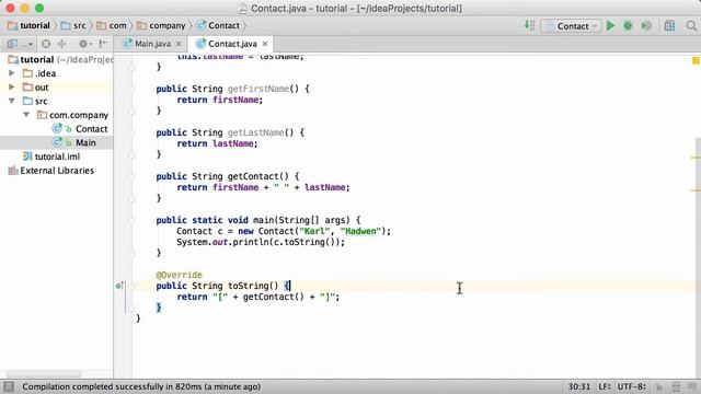 Java Tutorial for Beginners - Learn Java - #35 - toString() method смотреть онлайн