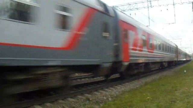 "Именной ЭП2К со старыми вагонами!" ЭП2К-380 с поездом Москва-Саранск "Дневной Экспресс" пл. Косино смотреть онлайн