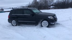Mercedes GLK небольшое зимнее бездорожье