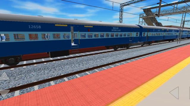 Пассажирский поезд прибывает на станцию. Indian Train Crossing 3D. смотреть онлайн