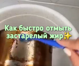Как быстро отмыть застарелый жир✨