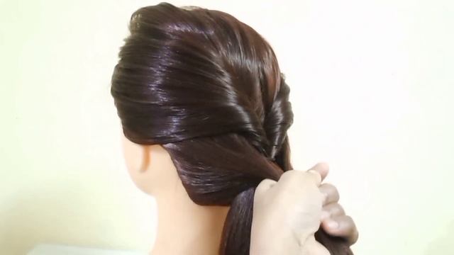 Cute and easy ponytail hairstyle|ponytail hairstyle|messy ponytail hairstyle|low ponytail hairstyle смотреть онлайн