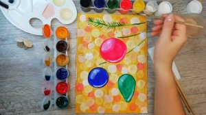 "Ёлочные игрушки на ёлке" рисуем дома. Гуашь