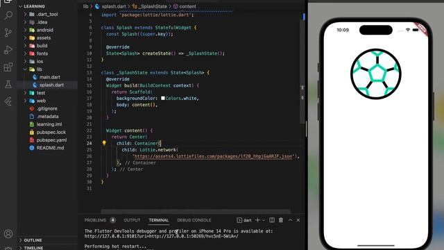 Flutter Animated Splash Screen With Lottie | Flutter Tutorial