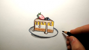 Как нарисовать Кусочек Торта