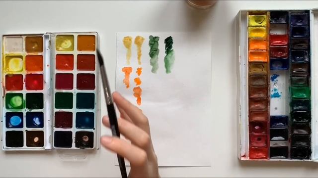 Сравнение детских акварельных красок от Хатбер с красками Белые Ночи от Невской Палитры смотреть онлайн