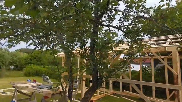 Строим бюджетный сарай возле дома. Из дюймоваи доски 2 сорта
