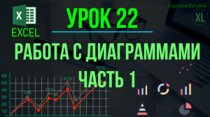 EXCEL. УРОК 22: РАБОТА С ДИАГРАММАМИ В ЭКСЕЛЬ. Часть 1. #обучениеэксель #эксель #курсэксель