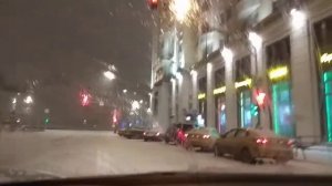 Ночная Москва. Вся в снегу!!!