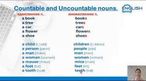 Исчисляемые и неисчисляемые существительные (nouns, countable and uncountable nouns) в английском