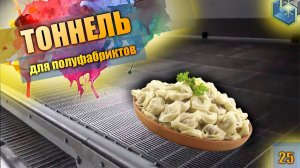 Тоннель шоковой заморозки полуфабрикатов от +40°C до -30°C