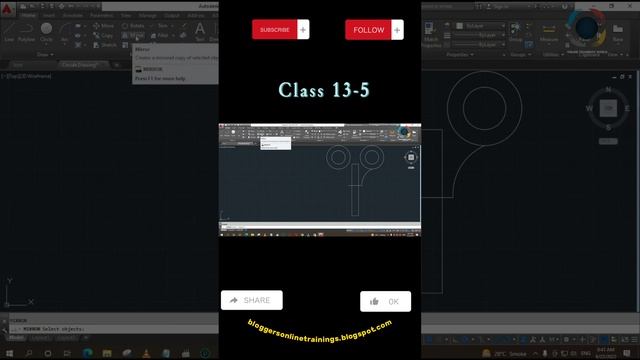 Use of Gripper Copy, offset, Explode, Mirror Command in AutoCAD 2016 Class 13 #OnlineTrainingsWorld